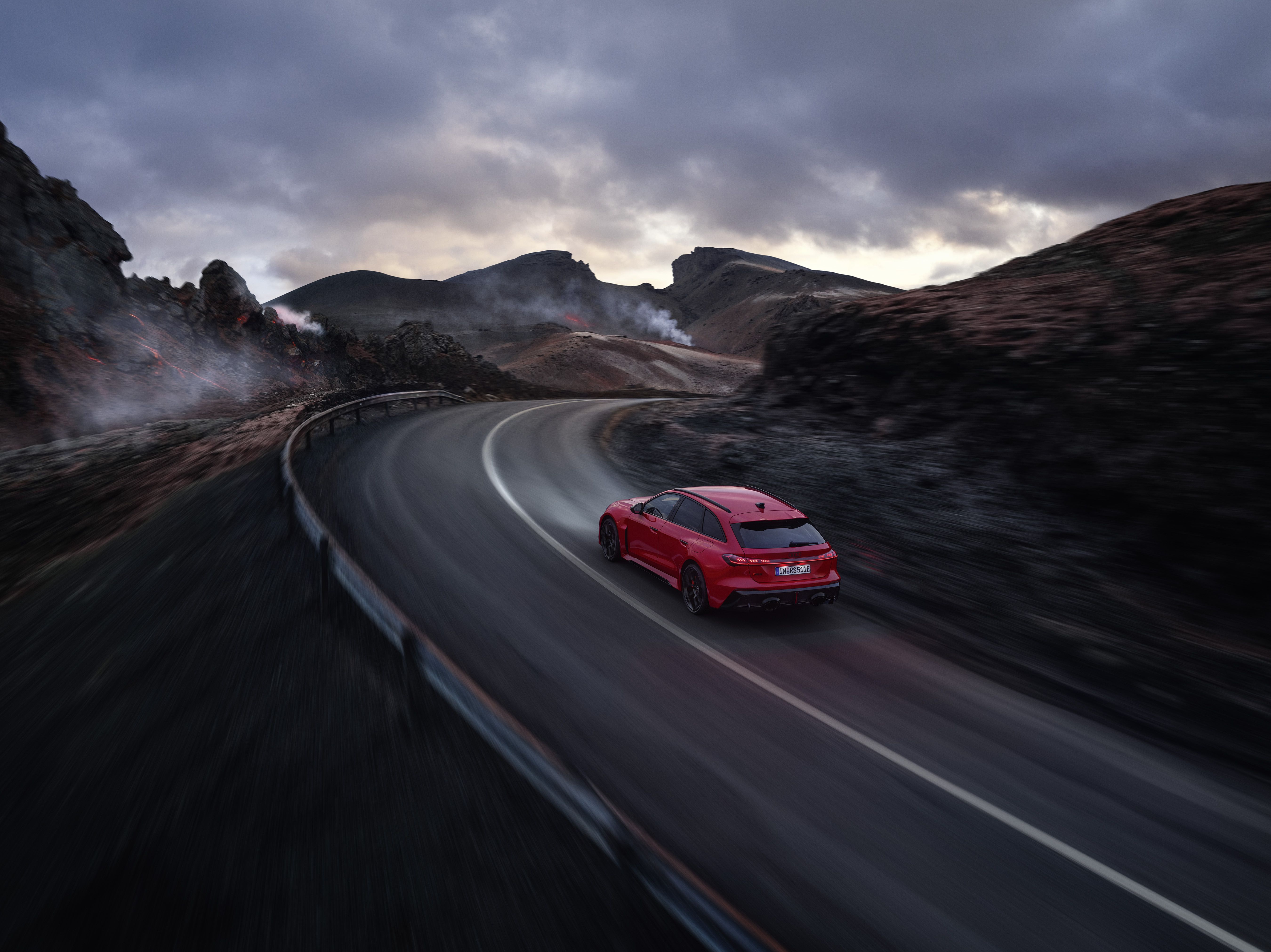 Der neue RS 5 Avant Vogelperspektive Heckansicht